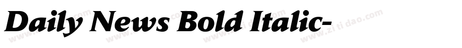 Daily News Bold Italic字体转换